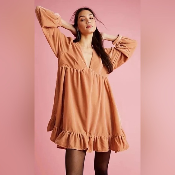 Free People Estella Velvet Mini Dress - Picture 2 of 4